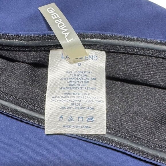 Lands' End High Waist Bikini Bottom Blue Size 12 - Picture 3 of 6